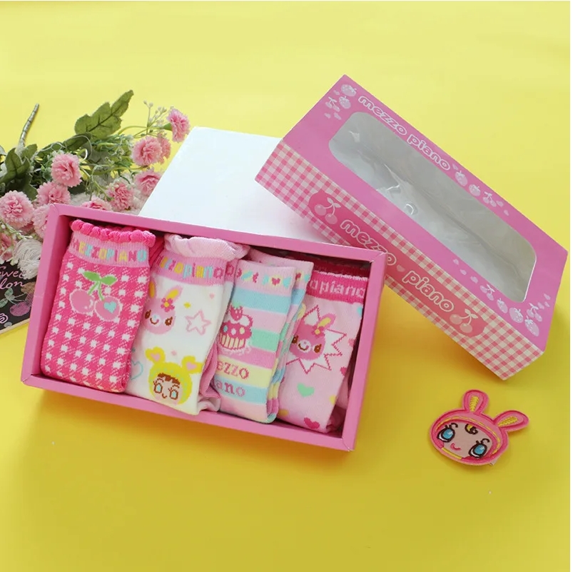 Baby Clothing Embroidery - Японские мультяшные милые носки с вышивкой