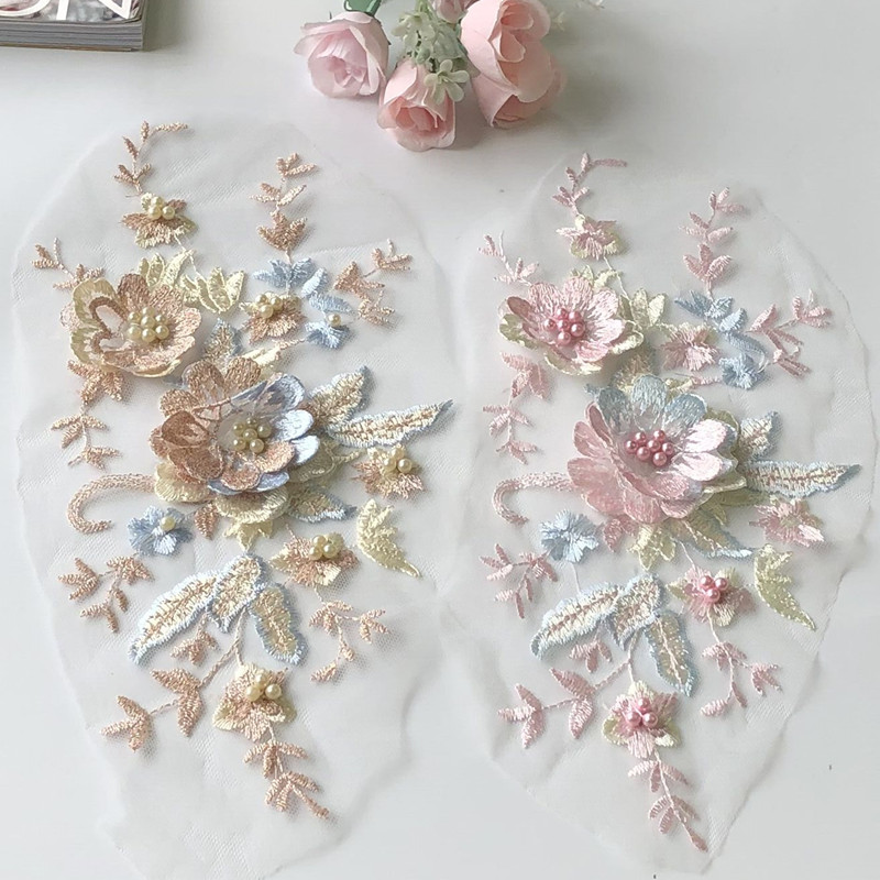 Baby Clothing Embroidery - 1 шт., кружевная нашивка, сетчатая ткань
