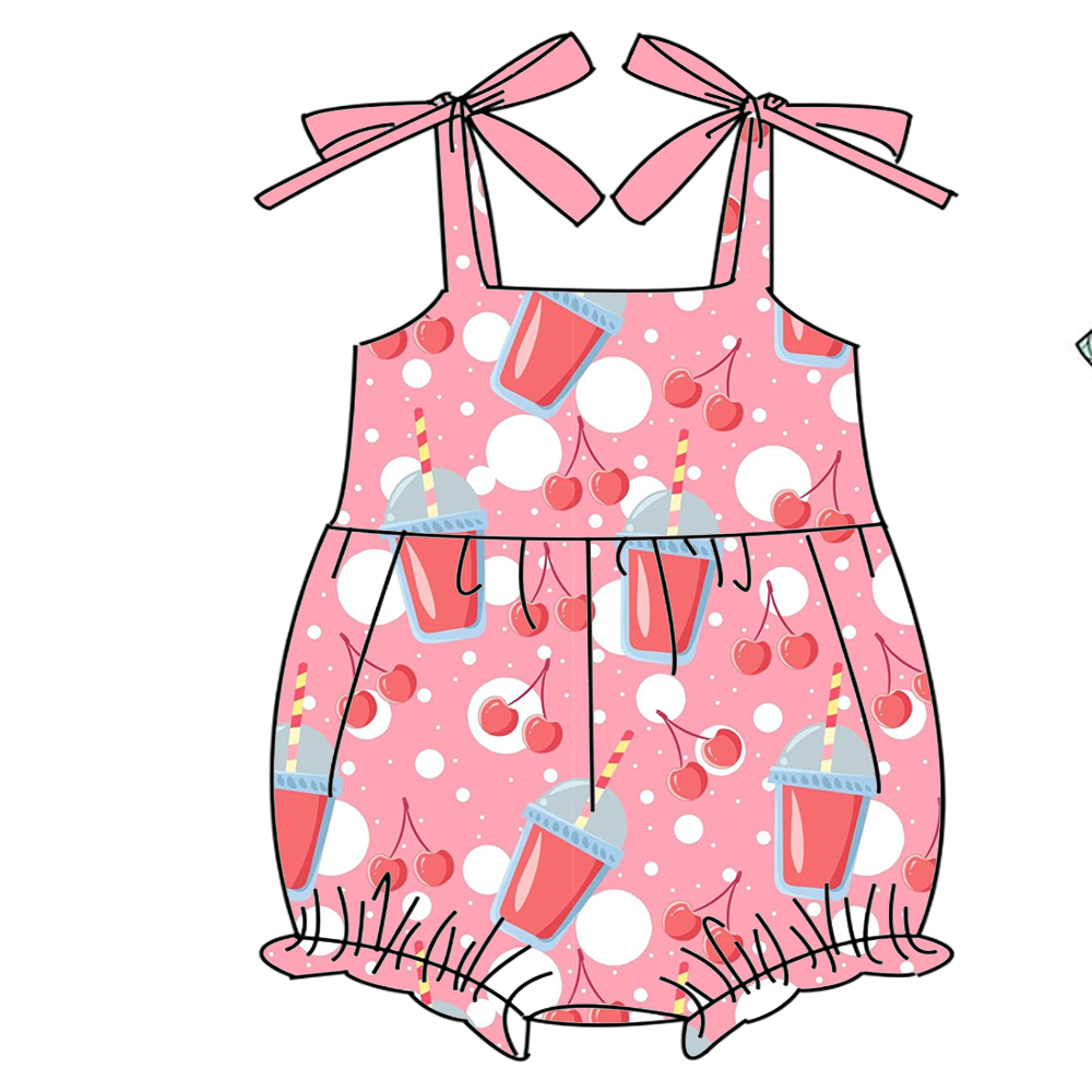 Baby Clothing Made In Usa - Детский комбинезон-слинг с бантом, рюшами и