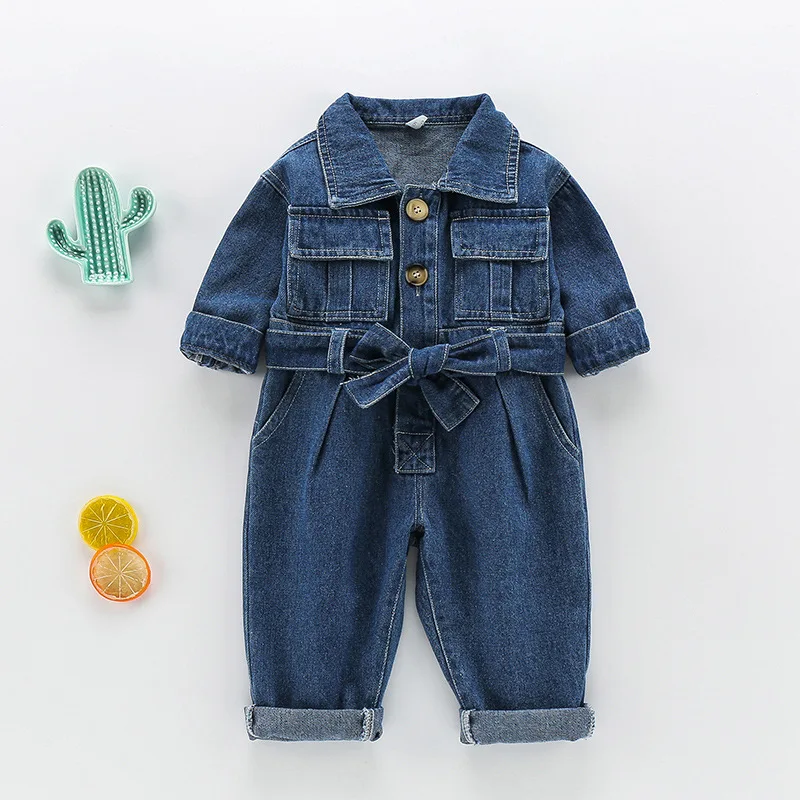 Baby Overall Denim - 456 Весенние детские джинсовые комбинезоны с