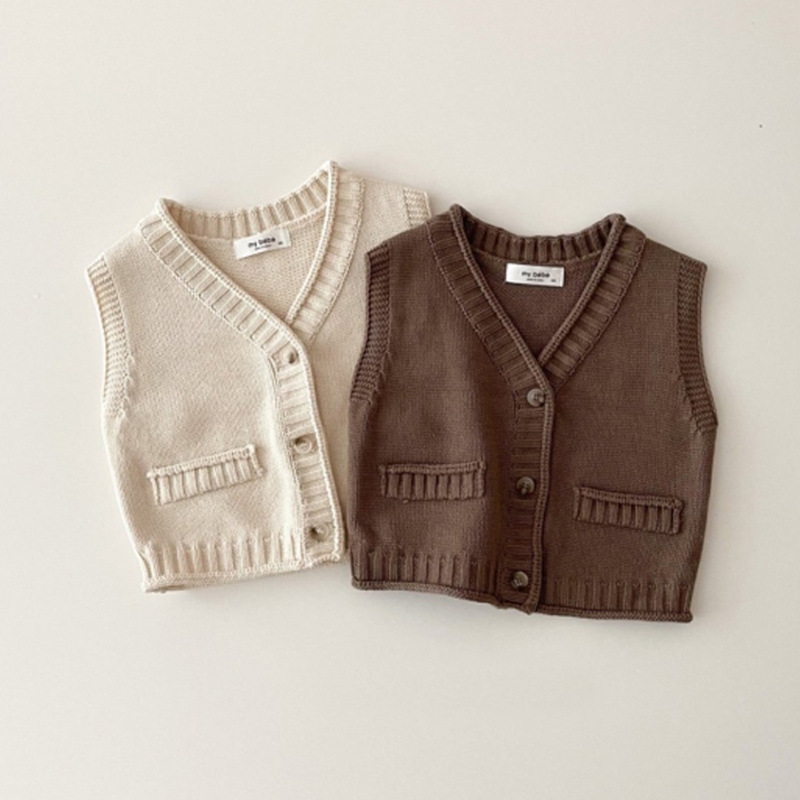 Knit Cardigan Infant - Новинка осени 202, детский вязаный жилет