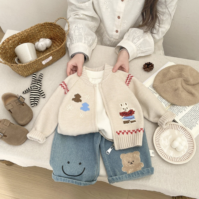Детский свитер в корейском сти – обзор и цена Knit Cardigan Infant