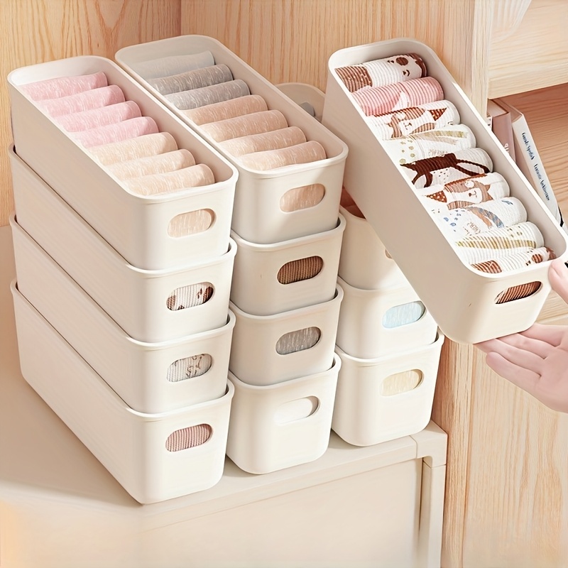 4 шт. белые пластиковые коробк – обзор и цена Baby Clothes Organiser