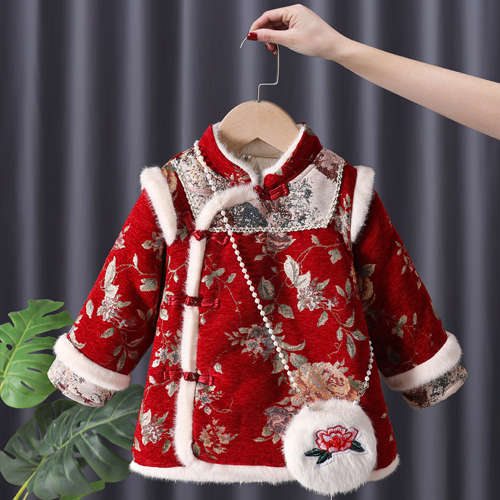 Зимнее платье Hanfu для малень – обзор и цена Baby Clothing Embroidery