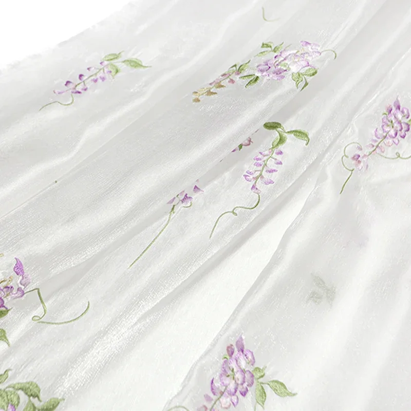 Ткань с вышивкой глицинии, сде – обзор и цена Baby Clothing Embroidery
