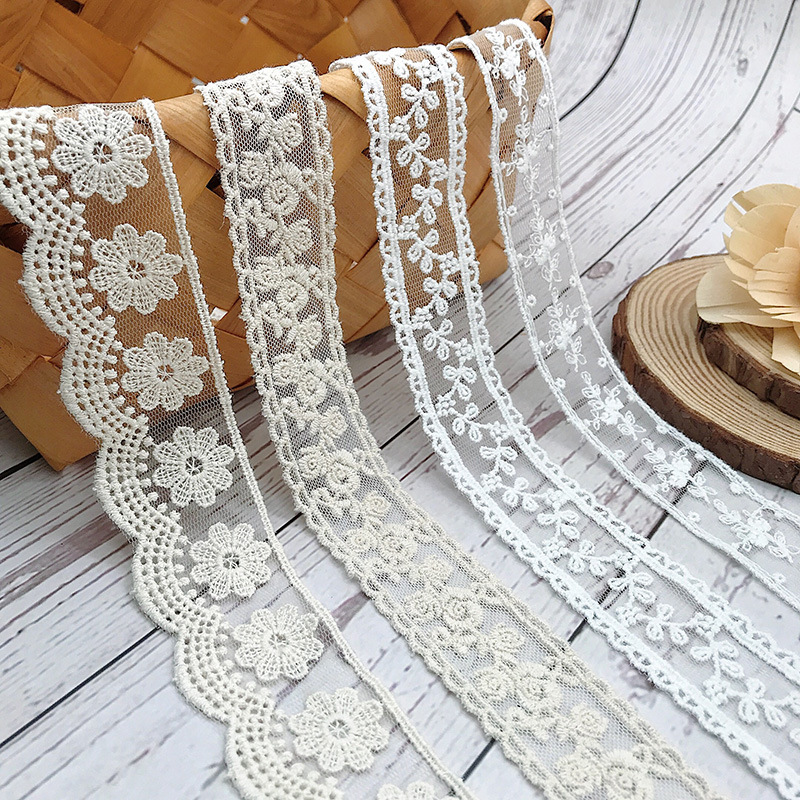 3 ярда/лот, белая, бежевая хло – обзор и цена Baby Clothing Embroidery