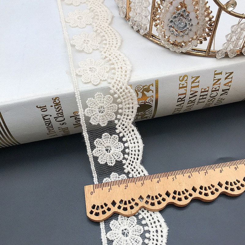 3 ярда/лот, белая, бежевая хло – обзор и цена Baby Clothing Embroidery