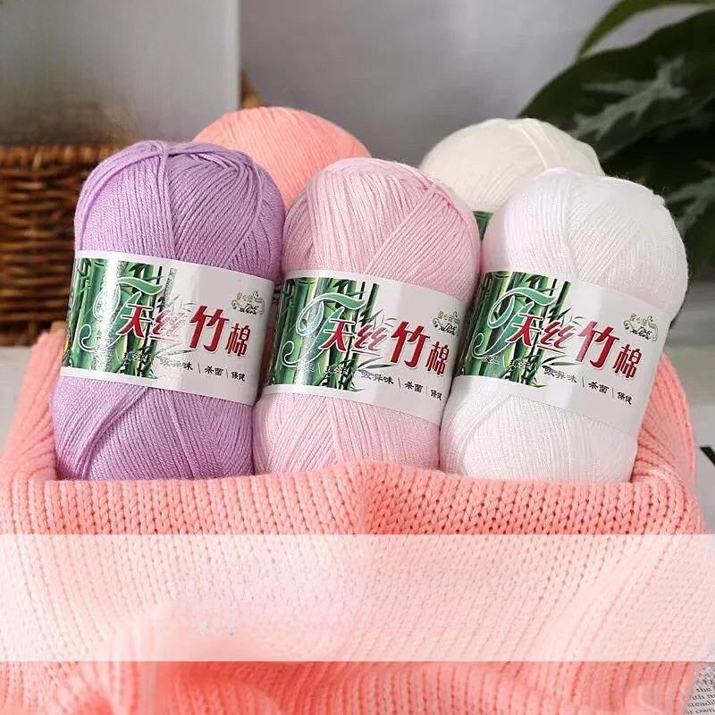Чистая хлопковая тонкая пряжа  – обзор и цена Baby Clothing Yarn