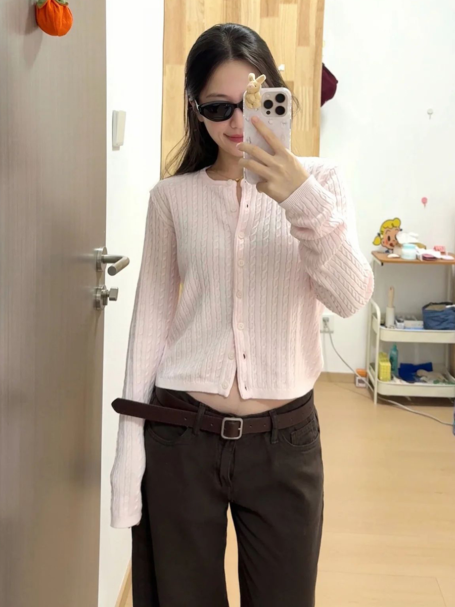 Розовый свитер с цветочным при – обзор и цена Knit Cardigan Infant