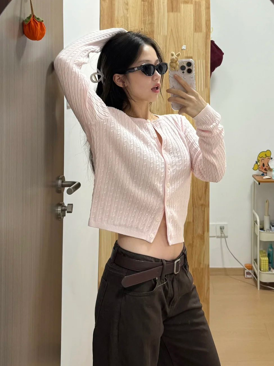Розовый свитер с цветочным при – обзор и цена Knit Cardigan Infant